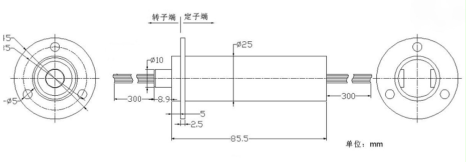 BTC025-46多路数帽型导电滑环定制内部结构图