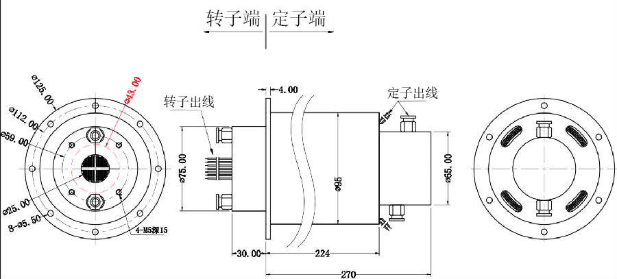 气体电力传输滑环定制图