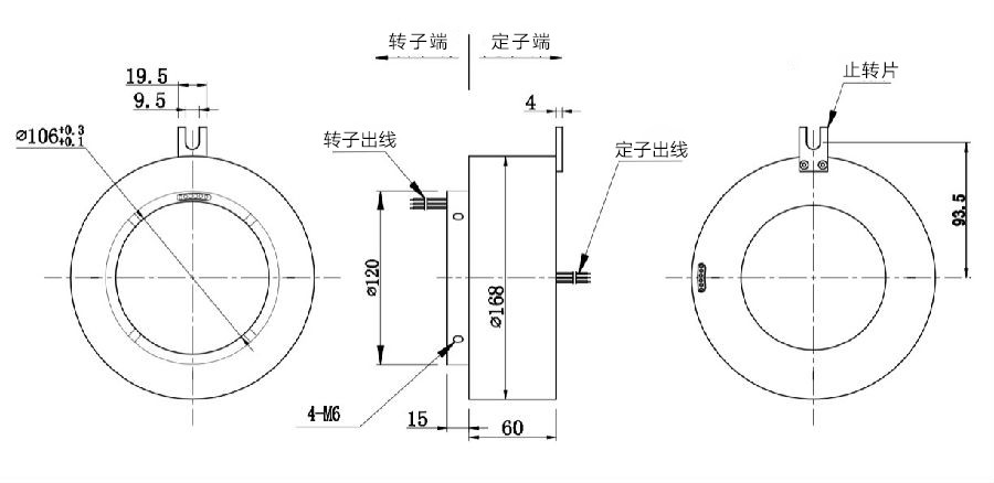 BTH106168-0605过孔滑环内部结构图