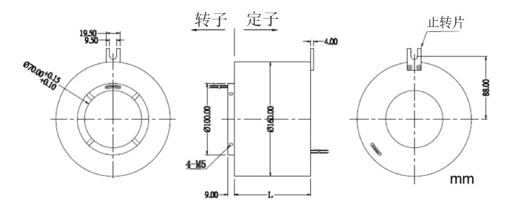 BTH70160过孔滑环