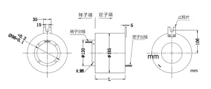 BTH96185过孔导电滑环内部图